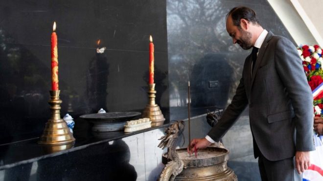 French PM visits site of Vietnam 1954 Dien Bien Phu battle